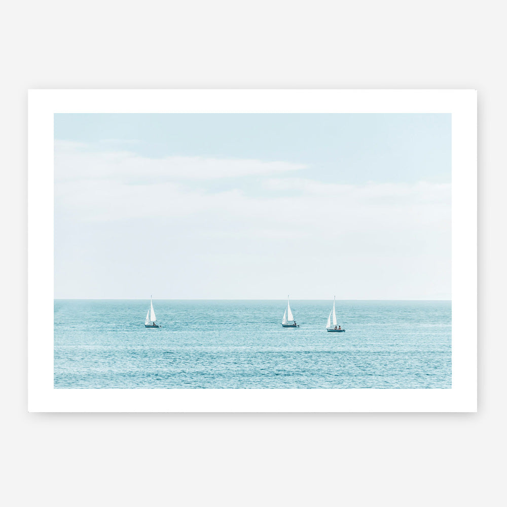 Three Sailboats Art Print