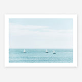 Three Sailboats Art Print