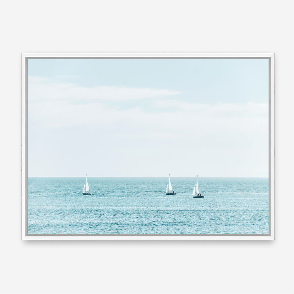 Three Sailboats Canvas Print