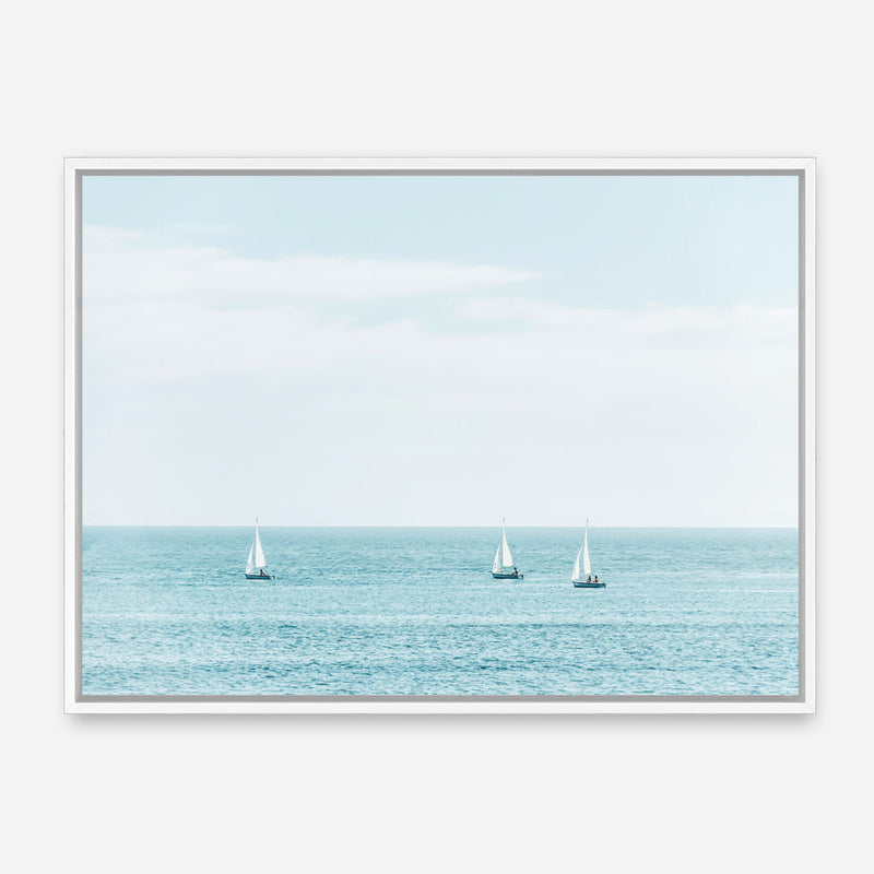 Three Sailboats Canvas Print