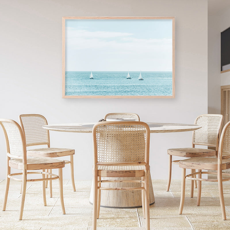 Three Sailboats Art Print
