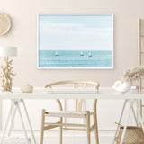 Three Sailboats Art Print