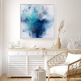 Blue Fusion 2 (Square) Canvas Print