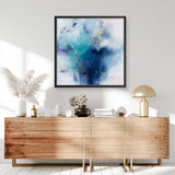 Blue Fusion 2 (Square) Art Print