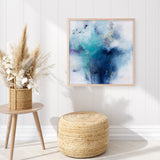 Blue Fusion 2 (Square) Art Print