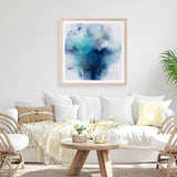 Blue Fusion 2 (Square) Art Print