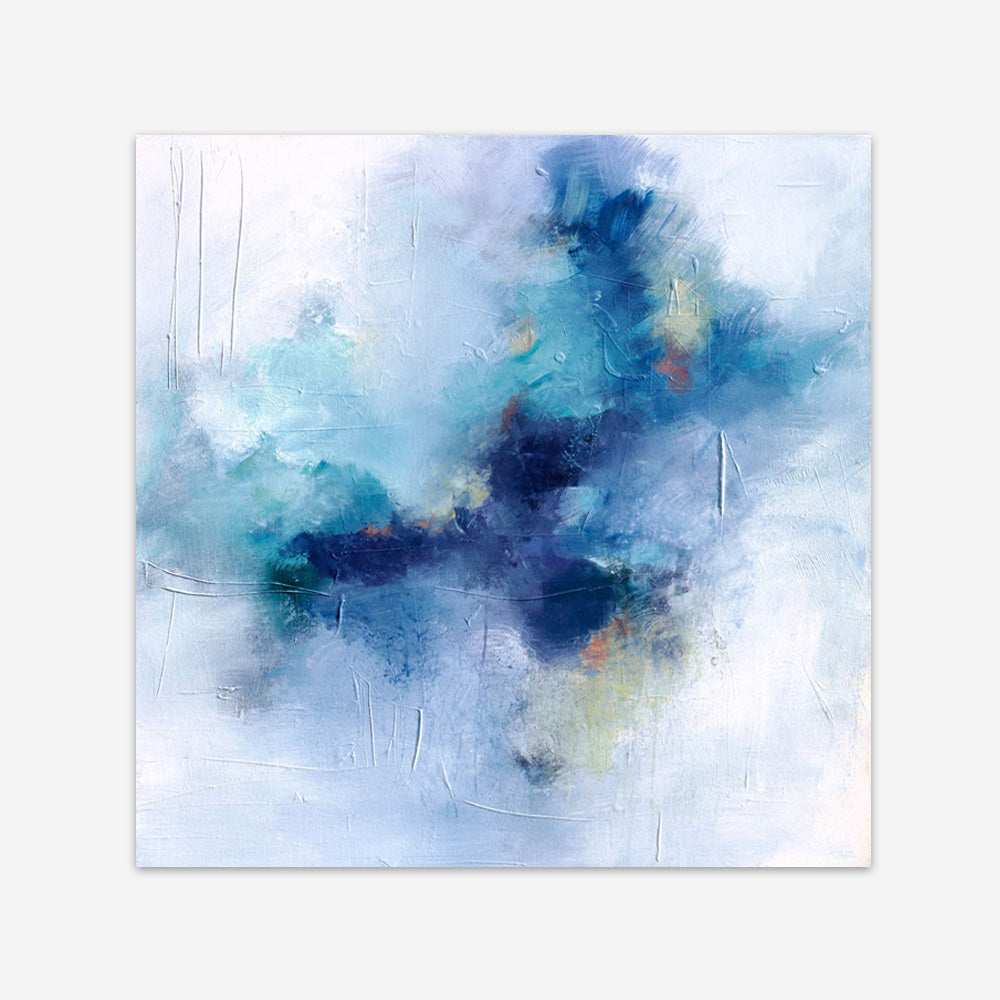 Blue Fusion 3 (Square) Art Print