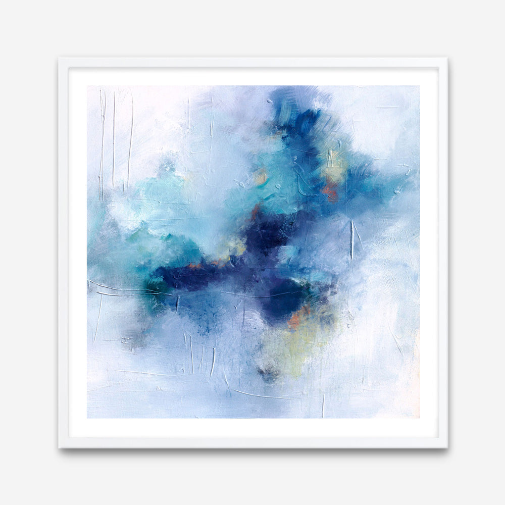 Blue Fusion 3 (Square) Art Print