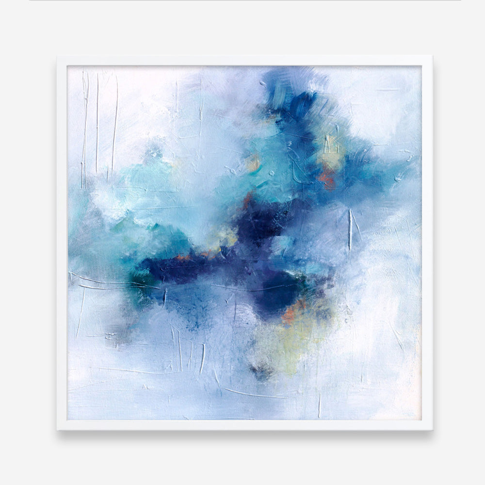 Blue Fusion 3 (Square) Art Print