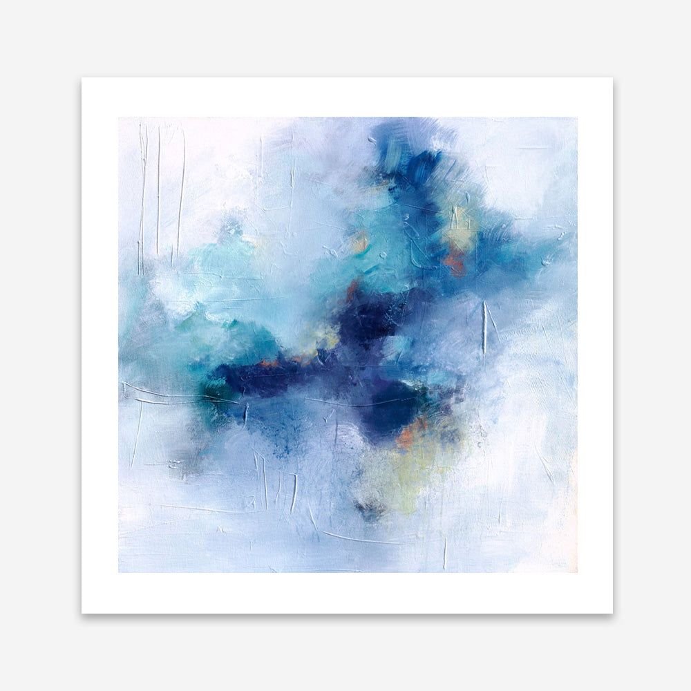 Blue Fusion 3 (Square) Art Print