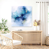 Blue Fusion 3 (Square) Canvas Print