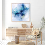 Blue Fusion 3 (Square) Art Print