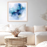 Blue Fusion 3 (Square) Art Print