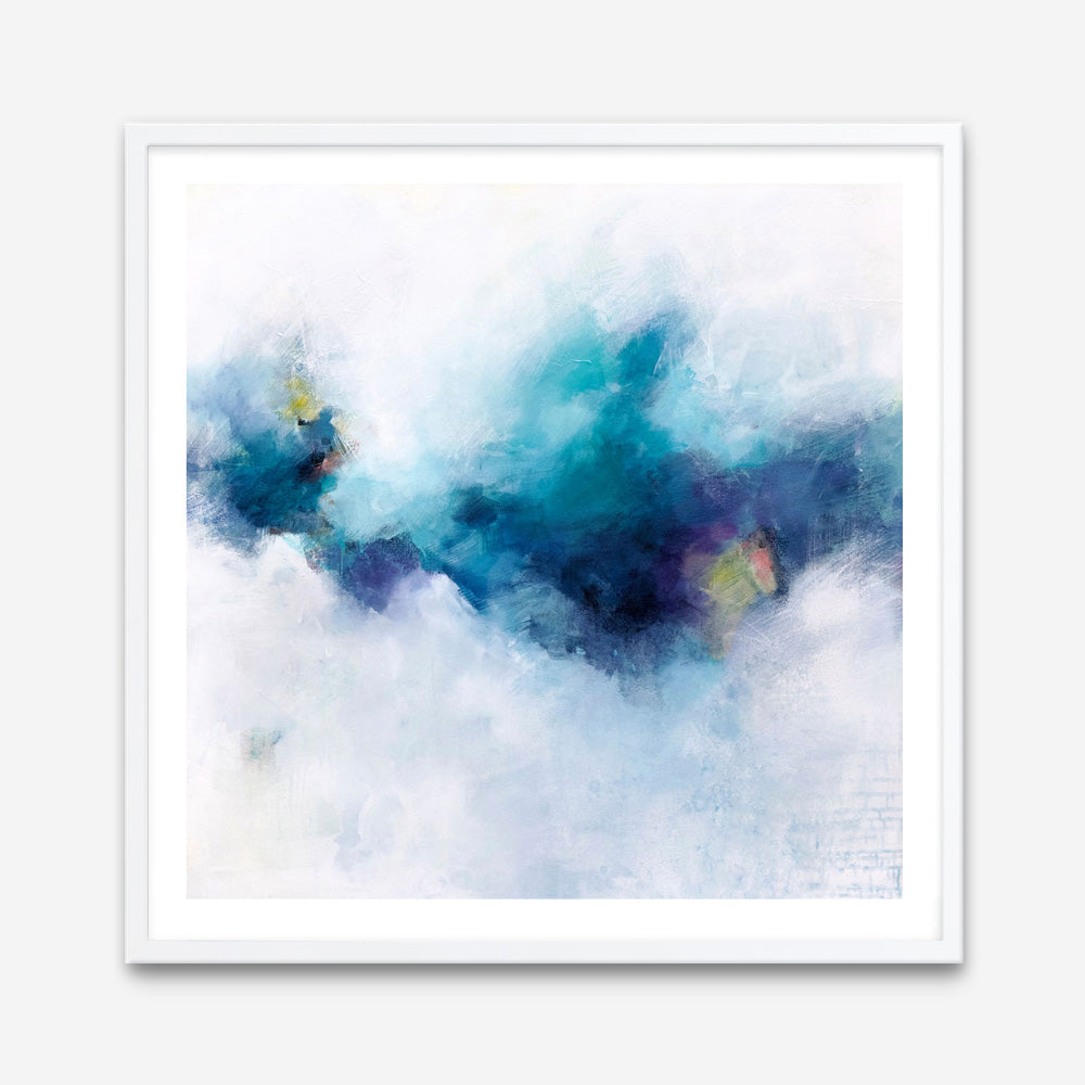Blue Fusion 4 (Square) Art Print