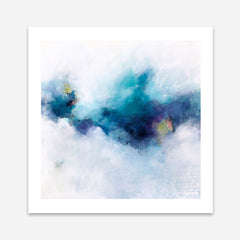 Blue Fusion 4 (Square) Art Print