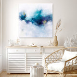 Blue Fusion 4 (Square) Canvas Print
