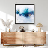 Blue Fusion 4 (Square) Art Print