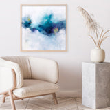 Blue Fusion 4 (Square) Art Print