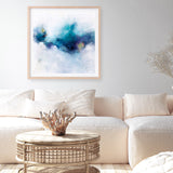 Blue Fusion 4 (Square) Art Print