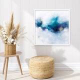 Blue Fusion 4 (Square) Art Print