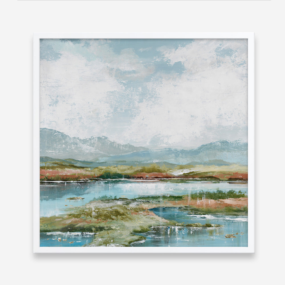 Afternoon at The Lake 1 (Square) Art Print