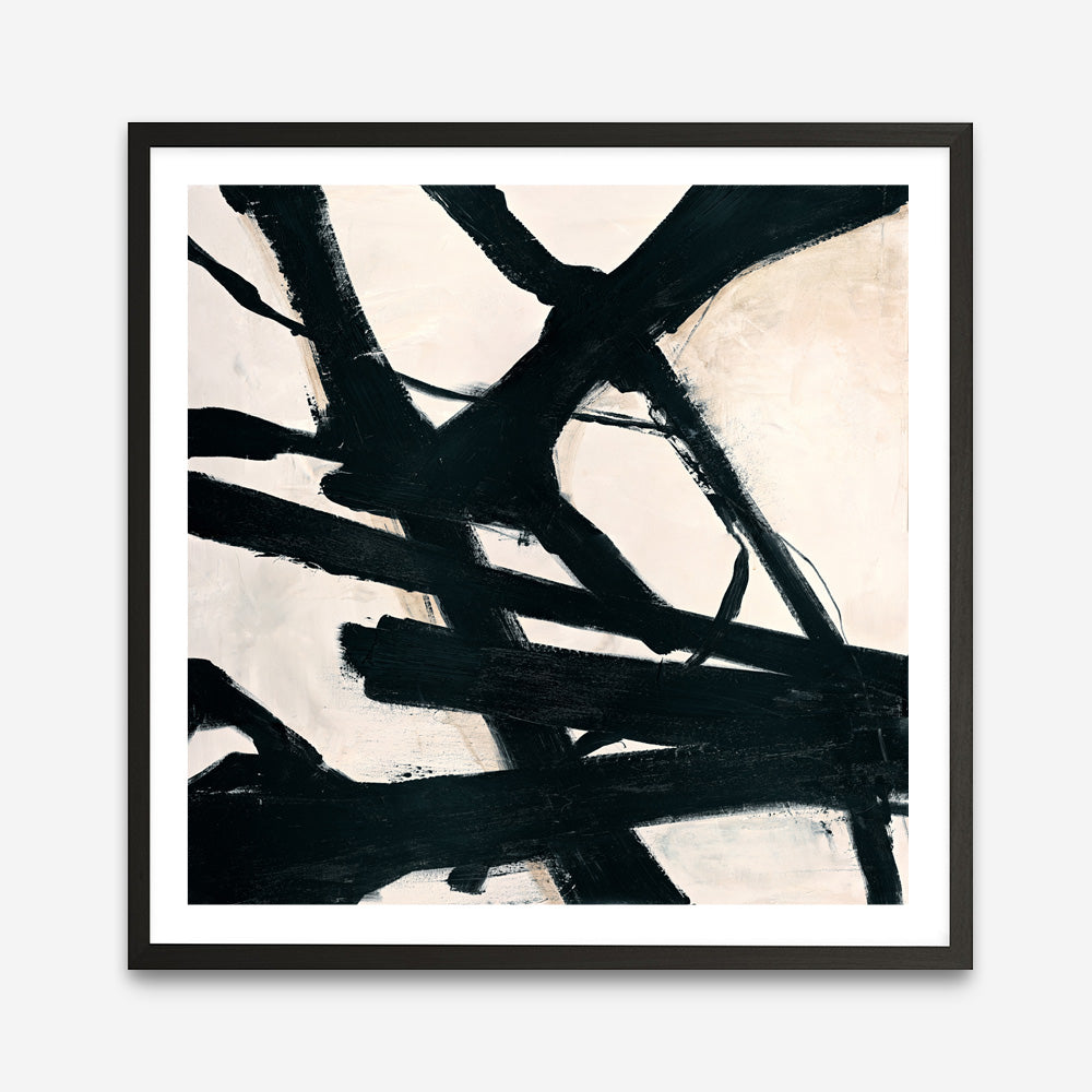 Behind Black (Square) Art Print