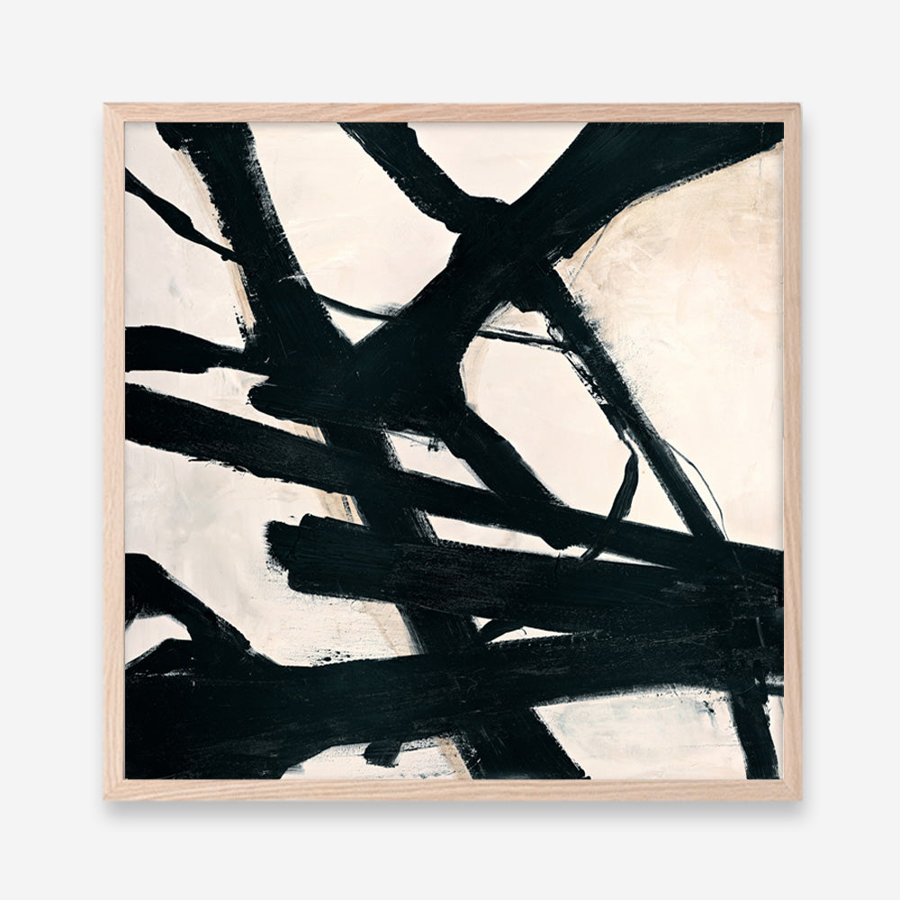 Behind Black (Square) Art Print