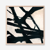 Behind Black (Square) Art Print