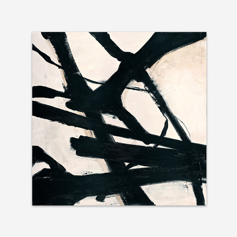 Behind Black (Square) Art Print