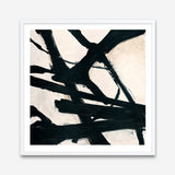Behind Black (Square) Art Print