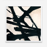 Behind Black (Square) Art Print