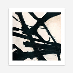 Behind Black (Square) Art Print