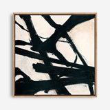 Behind Black (Square) Canvas Print