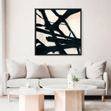 Behind Black (Square) Canvas Print