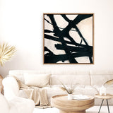 Behind Black (Square) Canvas Print