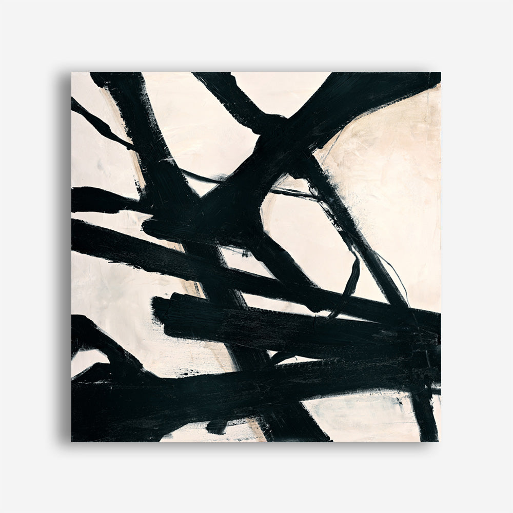Behind Black (Square) Canvas Print