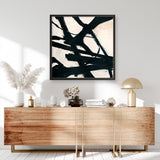 Behind Black (Square) Art Print