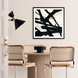 Behind Black (Square) Art Print