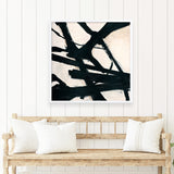 Behind Black (Square) Art Print