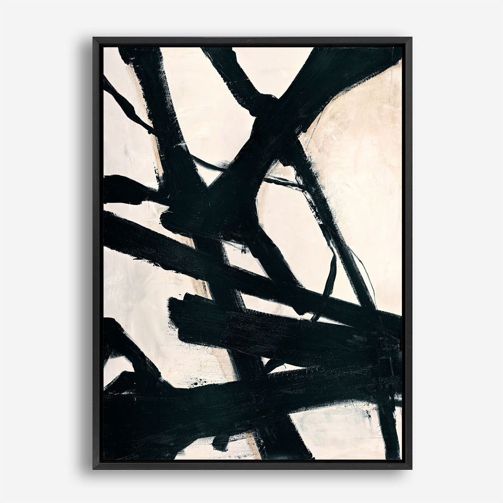 Behind Black Canvas Print