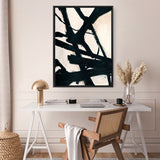 Behind Black Canvas Print