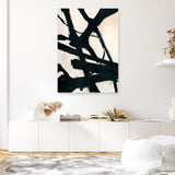 Behind Black Canvas Print