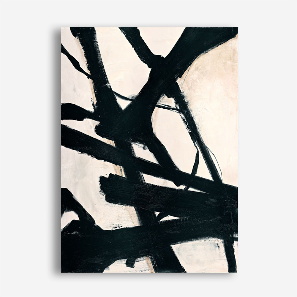 Behind Black Canvas Print