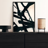 Behind Black Art Print