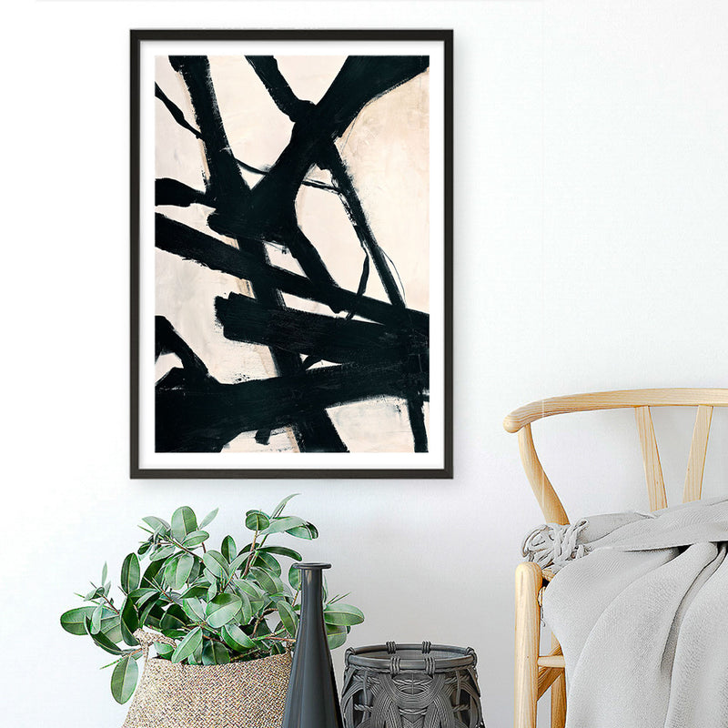 Behind Black Art Print