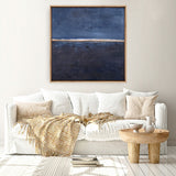 Edge Blue (Square) Canvas Print