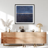 Edge Blue (Square) Art Print