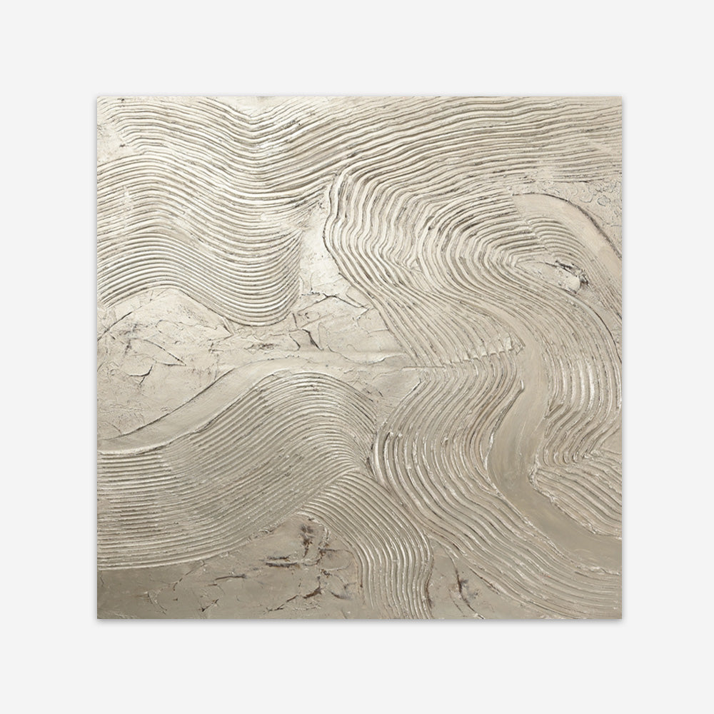 Metallic - Silver (Square) Art Print