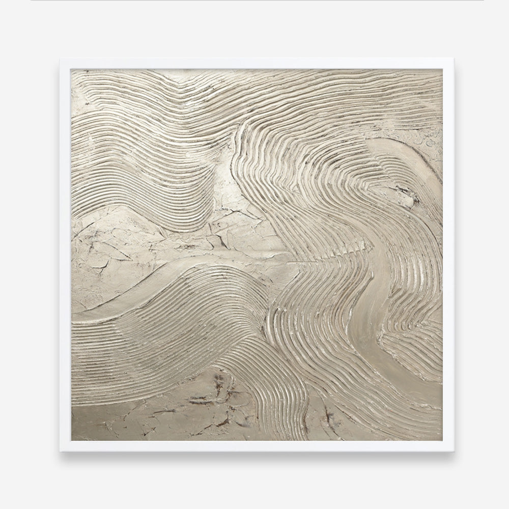 Metallic - Silver (Square) Art Print