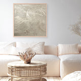 Metallic - Silver (Square) Art Print